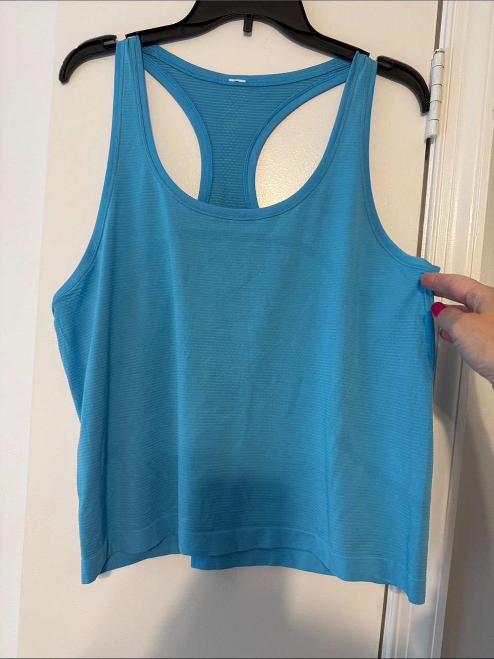 lululemon Swiftly Blue Racerback Tank Top Waist length 14/L